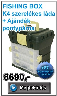 FISHING BOX K4 szerelékes láda + Ajándék pontypárna