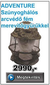 ADVENTURE Szúnyoghálós arcvédő fém merevítőgyűrűkkel