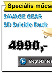 Speciális műcsalik:  SAVAGE GEAR 3D Suicide Duck